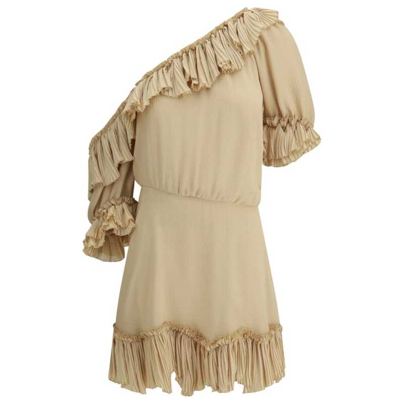 Saint Laurent One-shoulder silk Dress, theFeinheit