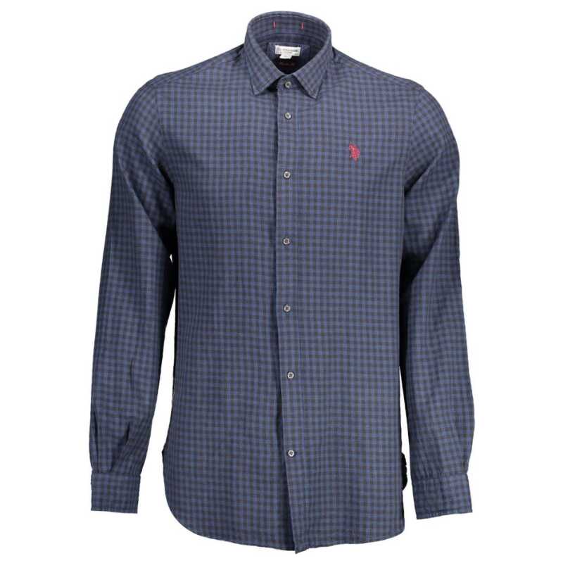 U.S. POLO ASSN. Blue Cotton Men Shirt, theFeinheit