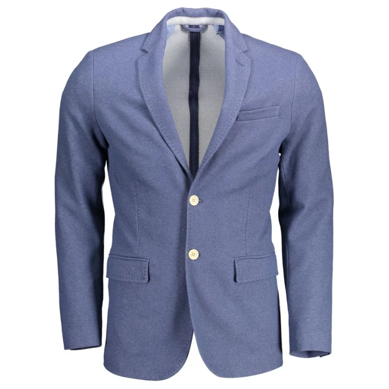 Gant Blue Cotton Men Jacket, theFeinheit