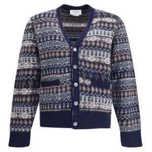 Thom Browne FUN MIX FAIRISLE FLOAT JACQUARD RELAXED