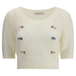 Alessandra Rich Short sleeve mohair Sweater