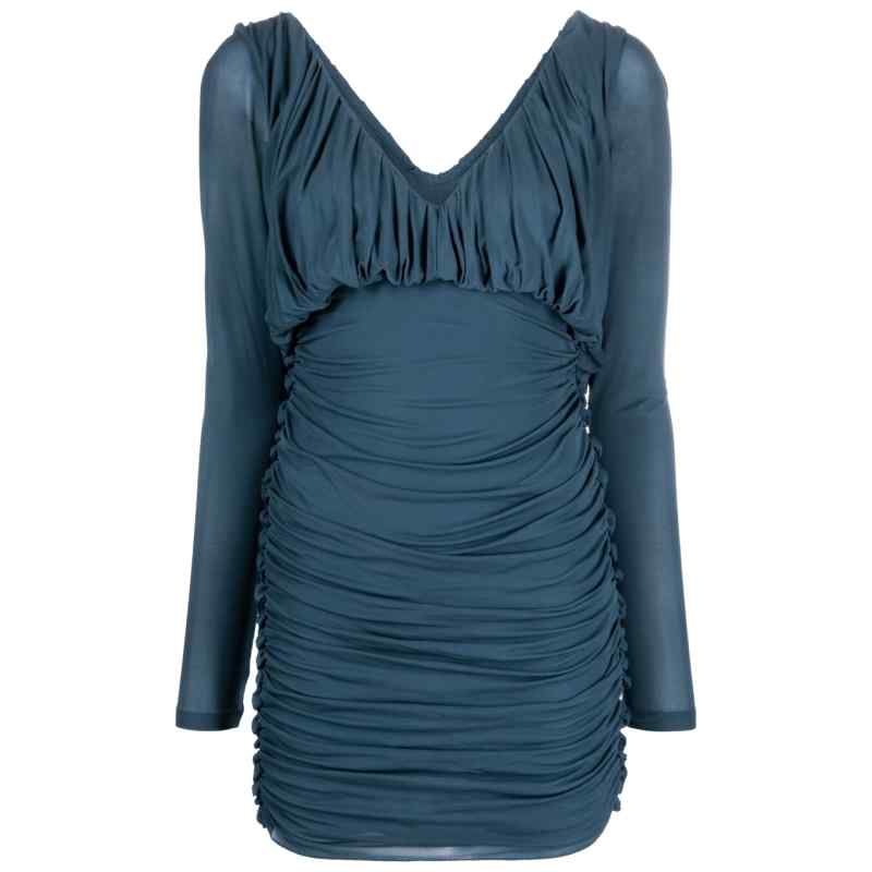 Saint Laurent draped mini dress, theFeinheit