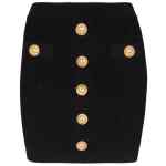 Balmain Button-detail knitted miniskirt