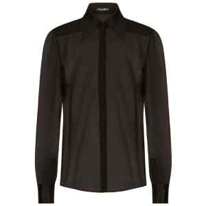 Dolce & Gabbana Silk chiffon shirt with satin details