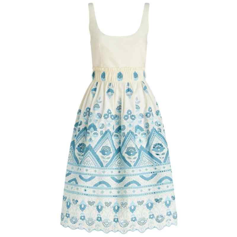 Etro Broderie anglaise flared dress Etro Broderie anglaise flared dress, theFeinheit