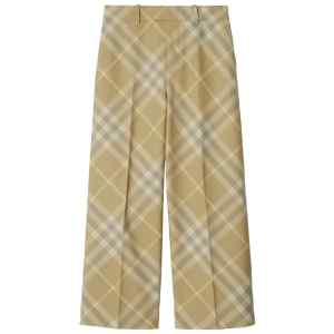 Burberry check-print tailored wool trousers