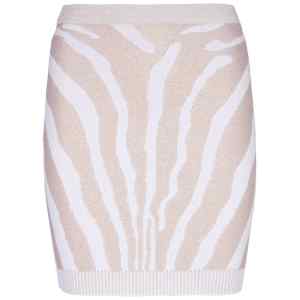 Balmain Zebra knit short skirt