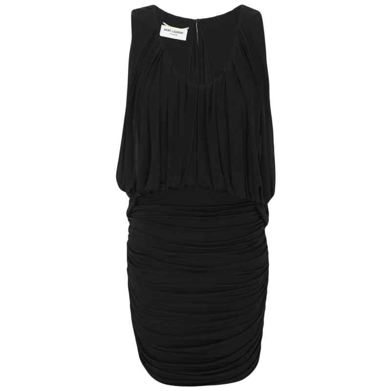 Saint Laurent Sleeveless Draped Minidress, theFeinheit