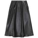 Balenciaga leather midi skirt