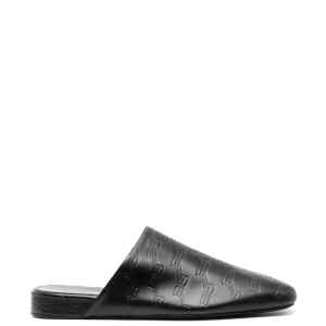 Balenciaga debossed-logo leather mules