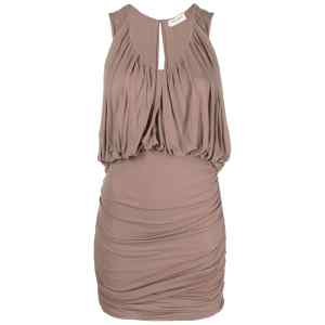 Saint Laurent Sleeveless Draped Minidress
