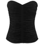 Saint Laurent ruched strapless top