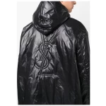 Saint Laurent Cassandre logo-embossed hooded raincoat