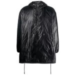 Saint Laurent Cassandre logo-embossed hooded raincoat