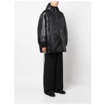 Saint Laurent Cassandre logo-embossed hooded raincoat