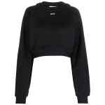 Off White Printed Crop Sweatshirt