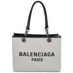 Balenciaga logo print canvas tote bag