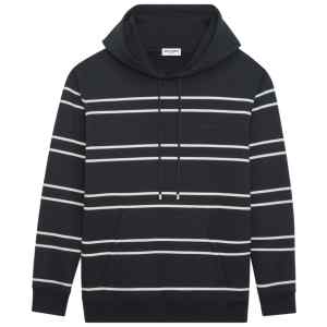Saint Laurent striped cotton hoodie
