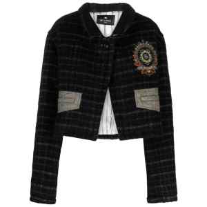 Etro Checked crop jacket