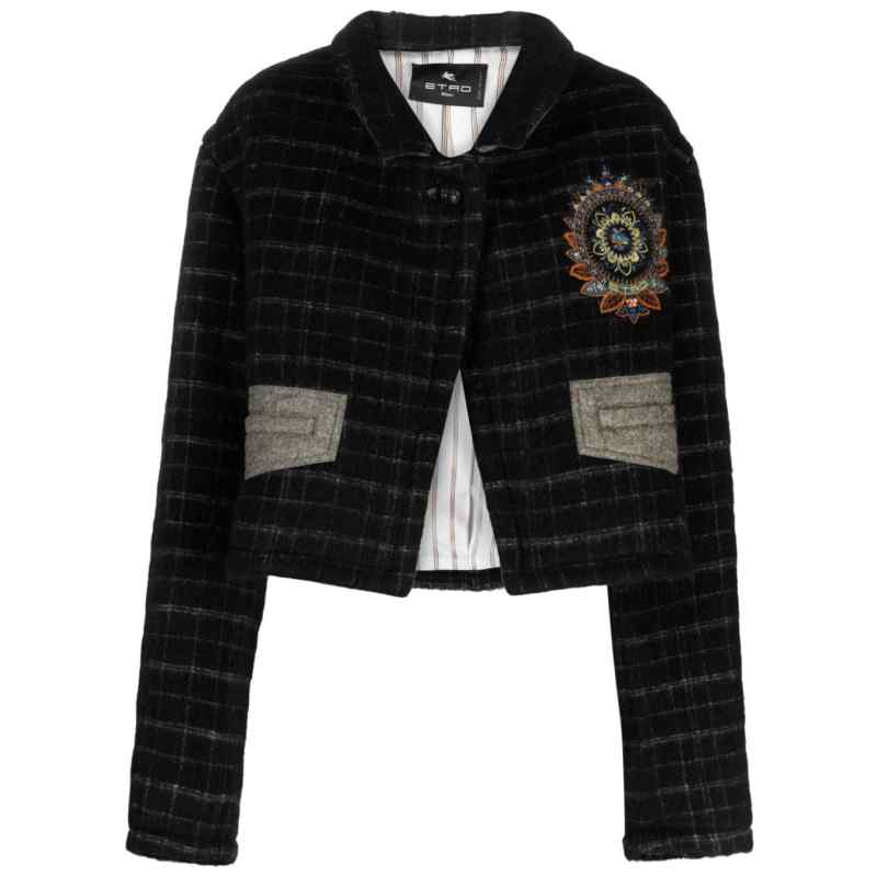 Etro Checked crop jacket, theFeinheit