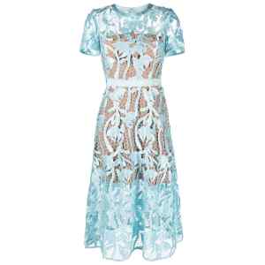 Self-Portrait Flared midi dress