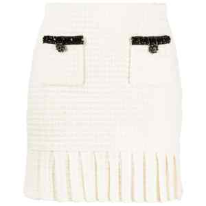 Self-Portrait Waffle-knit mini skirt