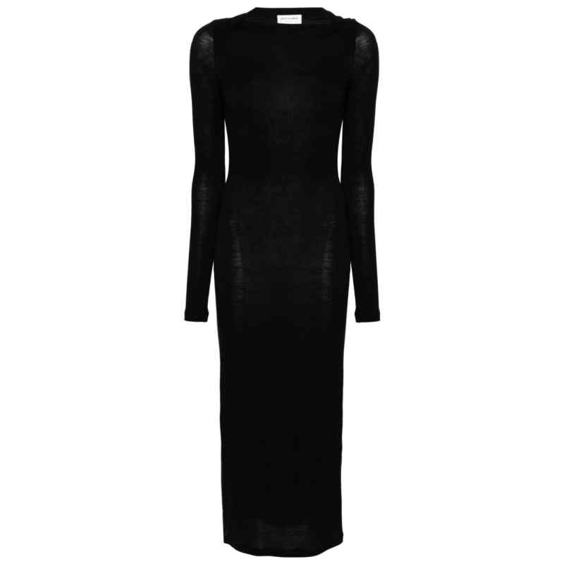 Saint Laurent Wool blend long pencil dress, theFeinheit