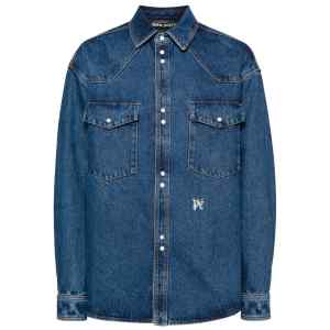 Palm Angels Shirts Blue