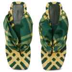 Burberry check pool flat slides