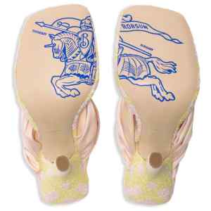 Burberry Check Pool 105mm Open Toe Sandals