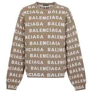 Balenciaga Intarsia Logo Sweater