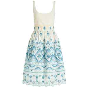 Etro Broderie anglaise flared dress