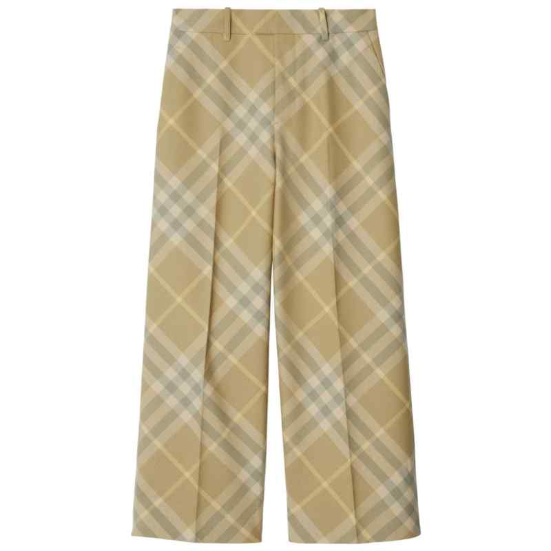 Burberry check-print tailored wool trousers