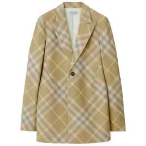Burberry checked tailored single-breasted blazer