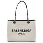 Balenciaga Logo Print Canvas Tote Bag