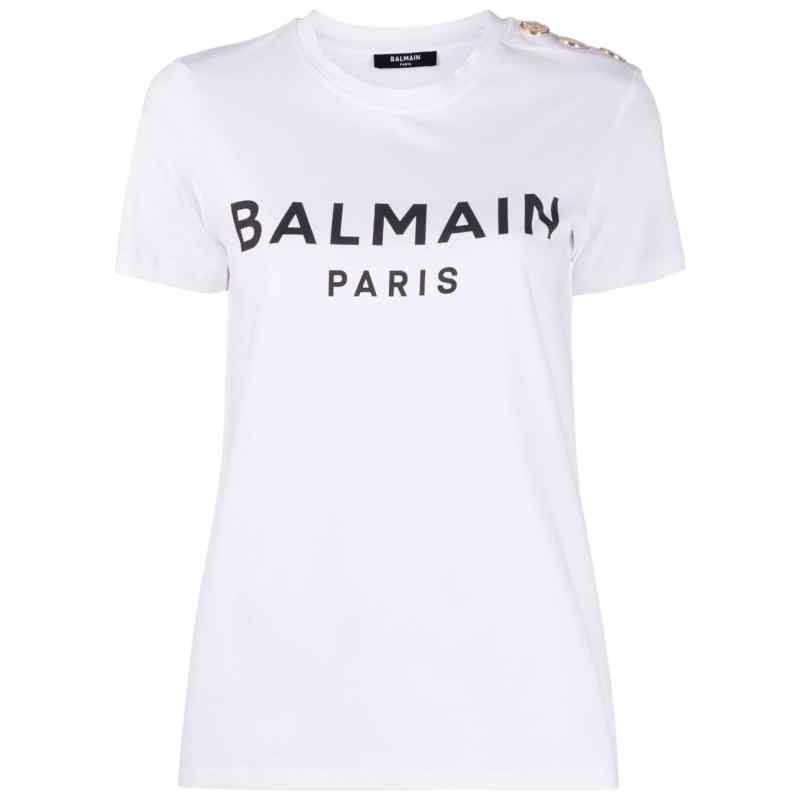 Balmain T-shirt with Balmain Paris print Balmain T-shirt with Balmain Paris print
