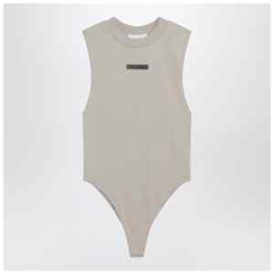 Fear of God Essentials Sleeveless greige cotton-blend bodysuit