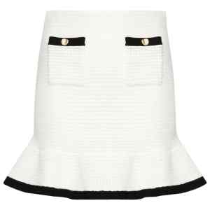 Self-Portrait Sequinned crochet miniskirt