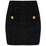 Balmain High-waisted bouclé miniskirt