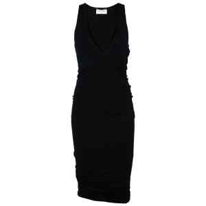 Saint Laurent ruched V-neck mini dress