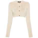 Versace Barocco lurex cropped cardigan