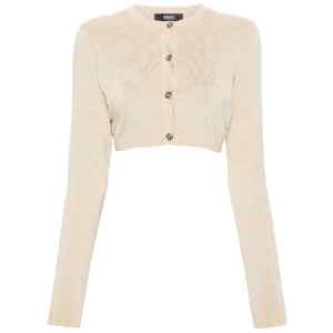 Versace Barocco lurex cropped cardigan