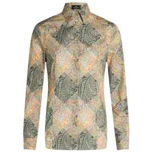 Etro Patchwork-print poplin shirt