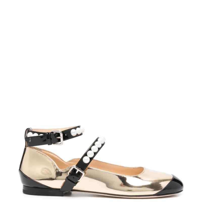 MACH & MACH Flat shoes Golden MACH & MACH Flat shoes Golden, theFeinheit