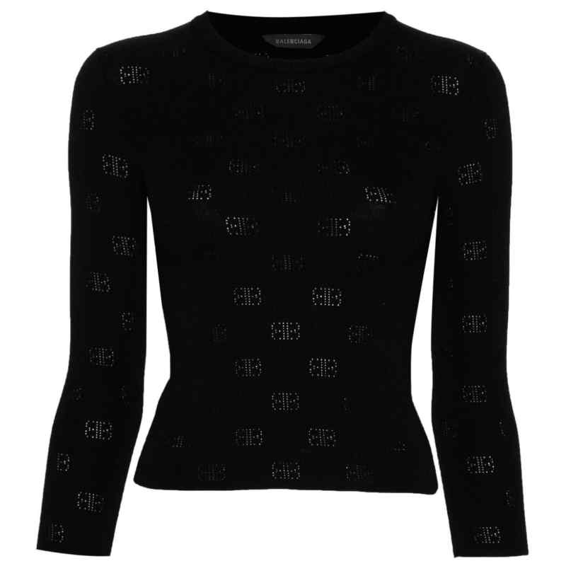 Balenciaga BB-pattern open-knit jumper, theFeinheit