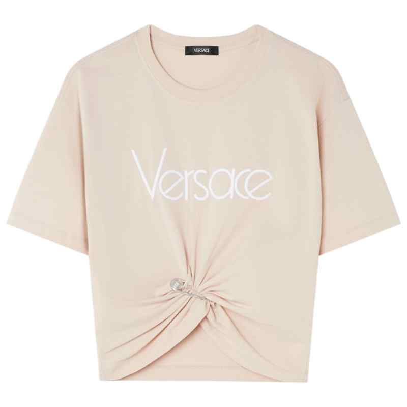 Versace 1978 Re-Edition Logo Safety Pin Short T-Shirt, theFeinheit