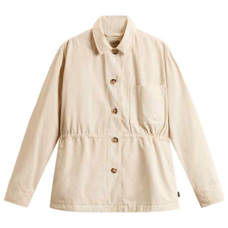 Woolrich Garment-Dyed Pure Cotton Overshirt beige, theFeinheit