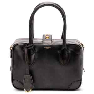 Golden Goose Vita Bag in smooth black leather and gold details