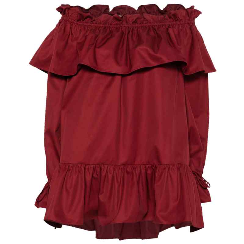 Saint Laurent ruffled cotton mini dress, theFeinheit