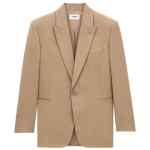 Saint Laurent Natural Blazer Structured Wool